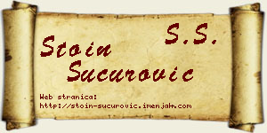 Stoin Šućurović vizit kartica